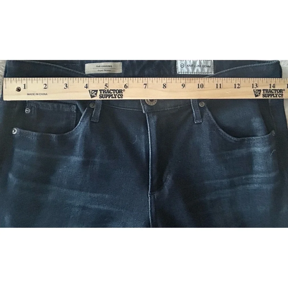 AG Adriano Goldschmied Jeans Womens 27 Blue The legging Ankle Super Skinny Sz 4 - Picture 7 of 10